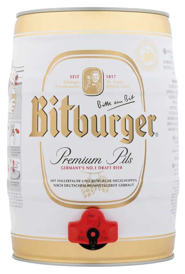 Bitburger Premium Pils 5L partyhordó