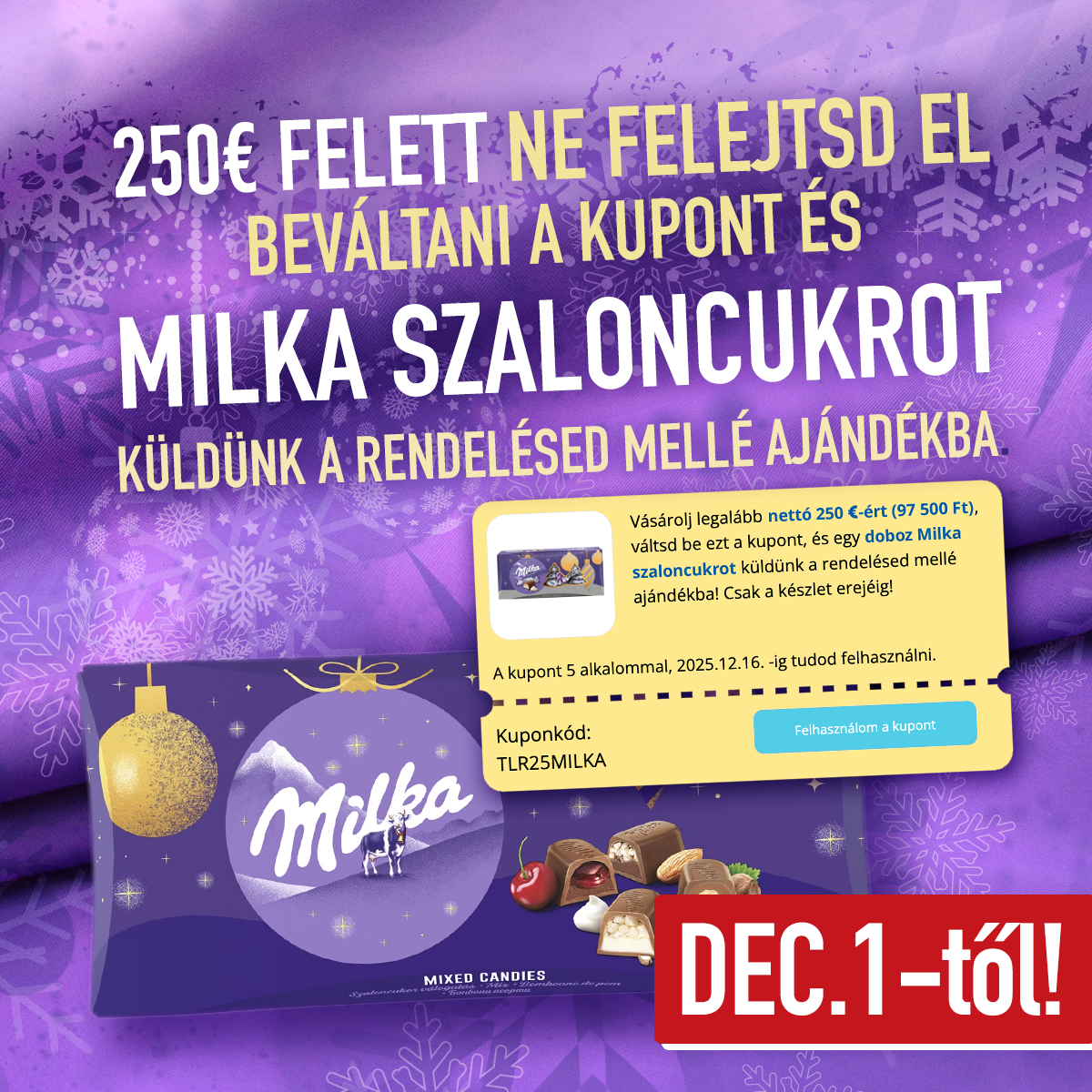 Milka szaloncukor akció